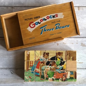 1970s Goldilocks and the Three Bears Picture Blocks Puzzle - Etsy