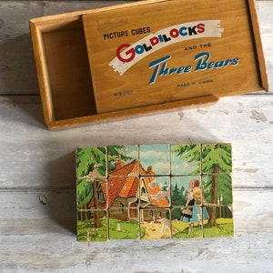 1970s Goldilocks and the Three Bears Picture Blocks Puzzle - Etsy