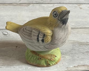 Vintage ceramic yellow bird figurine