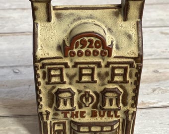 Vintage Tremar Pottery 'The Bull' stoneware money box