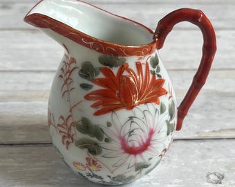 Vintage Japanese floral design jug