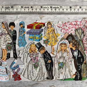 Fogli di carta da ritagli vintage in rilievo Mamelok, effimeri MLP 1526 per matrimonio