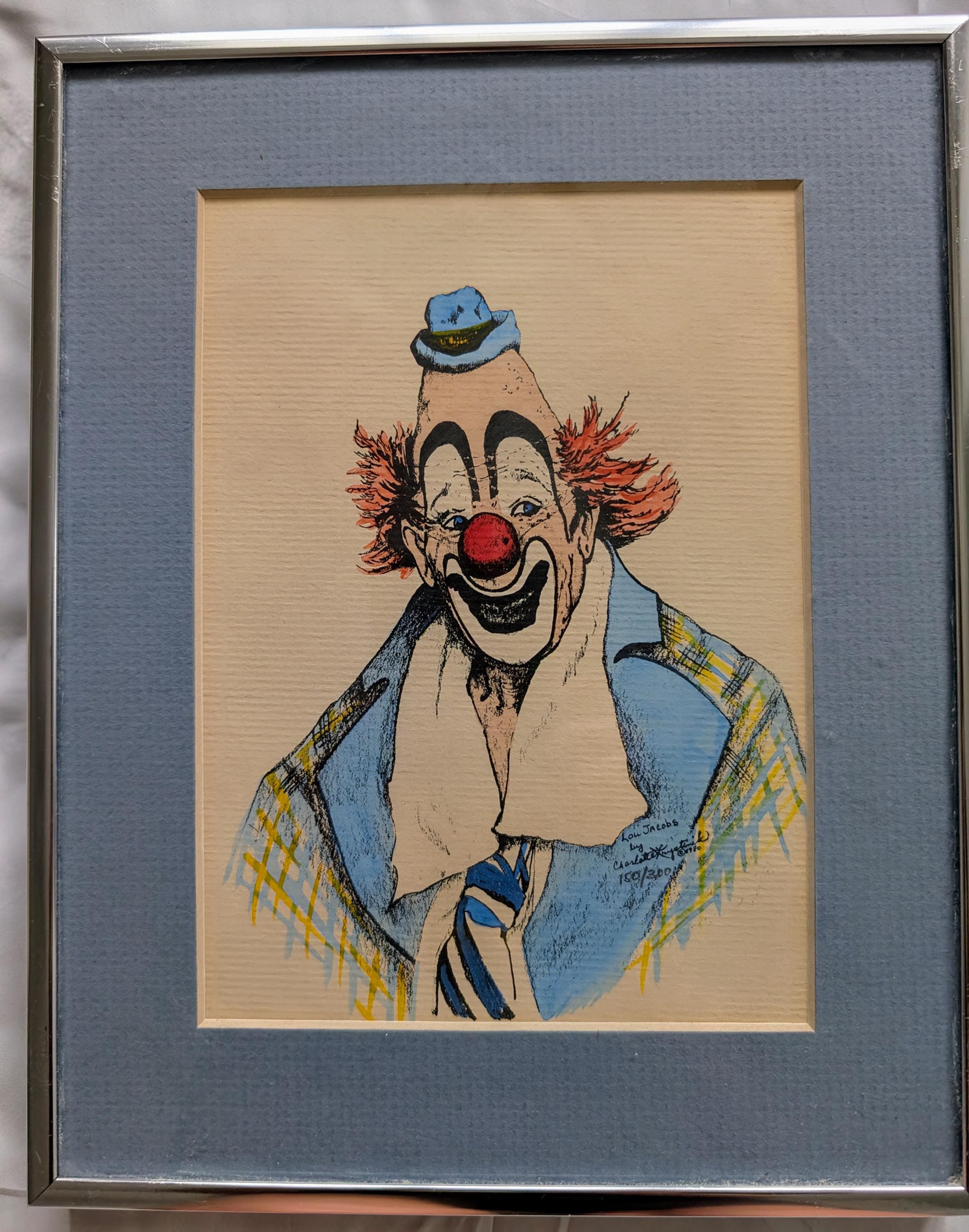 Lou Jacobs Clown Print by Charlotte Krystinik/happy Clown Picture