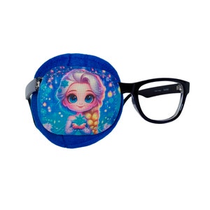 Benda sull'occhio da principessa per occhiali da bambino: trattamento dell'ambliopia e dello strabismo