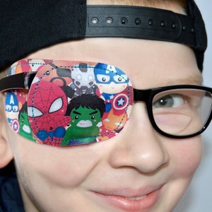 Eye patch for kids, eye patch for glasses, kids eye patch with beloved heroes, lazy eye treatment, patch for glasses, fun eye patches image 1