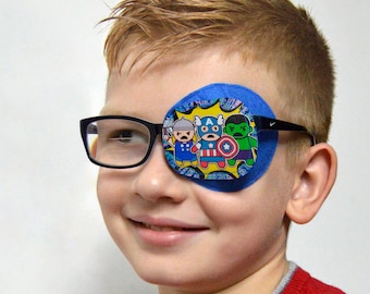 Cache-œil entièrement masqué pour les enfants/Patch sur les yeux utilisé pour le traitement de l'œil paresseux/Amblyope/Strabisme/Patch sur les yeux pour enfants avec des héros bien-aimés