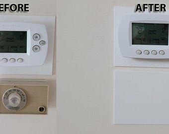 Universal Thermostat Wall Plate, Decorative Backplate 3D Printed