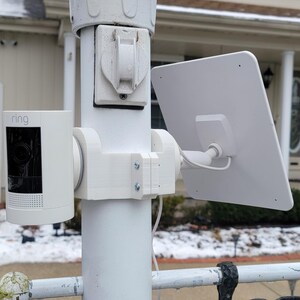 Ring Stick Up Camera & Solar Panel 3" Pole Mount