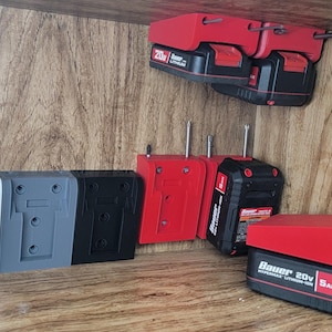 BAUER 20V Battery Mount Holder SOLID 3D Printed