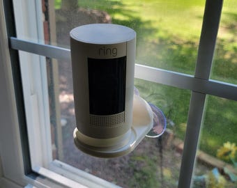 Suction Cup Window Mount For Ring Stick Up Cameras - Adjustable No-Drill Bracket, Indoor/Outdoor Security