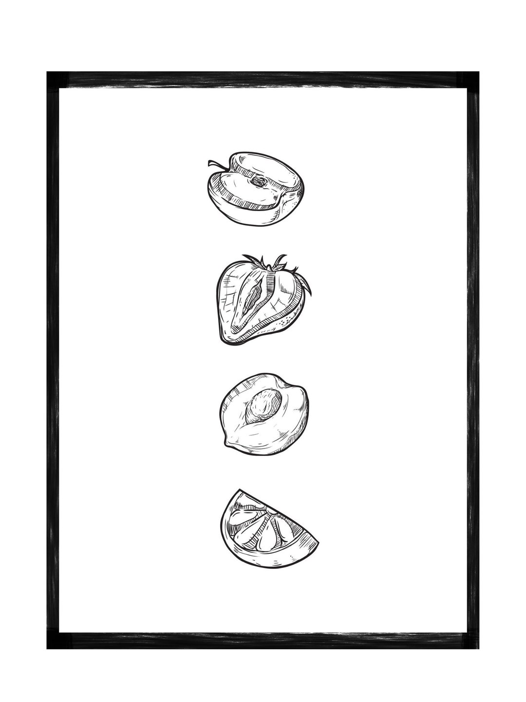 Fruit Wall Art, Fruit Home Decor, Digital Print, Instant Download, Fruit Lovers, Sophisticated