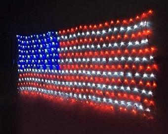 American Flag Lights 4th of July Decorations, Independence Day