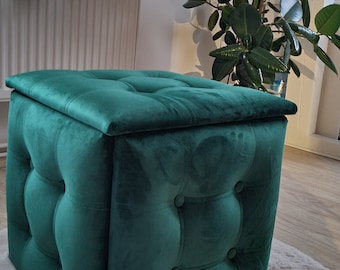 Modern Square Ottoman: 5-in-1 Foot Stool, Chair for Small Spaces