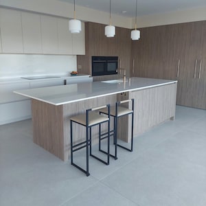 Taburete de bar estilo loft con asiento de terciopelo, taburete de mostrador, silla de cocina - Envío gratuito