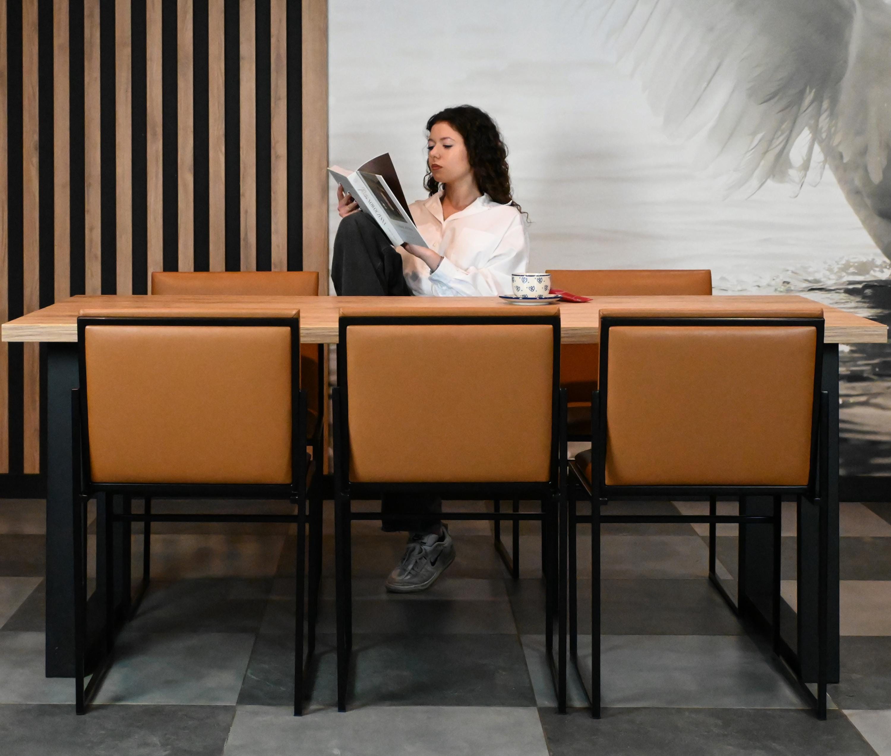 Kitchen chairs, Modern Loft Chair , Steel Frame with Upholstered Seat , Customizable Fabric and Color Options , Perfect for Dining Room