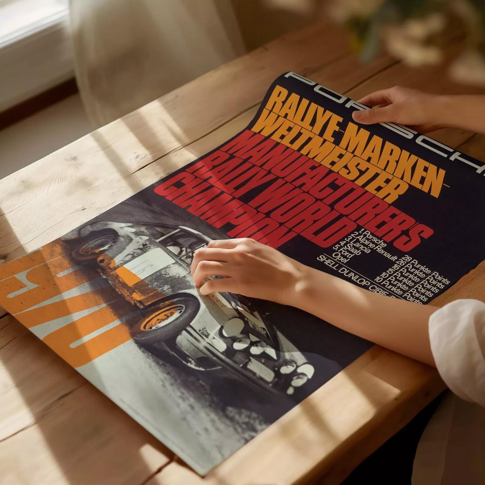 1970 Vintage Rally Car Poster – Classic Sports Car Racing Wall Art ...