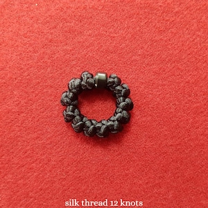 Black Silk Orthodox Prayer Rope - Monastic Chotki Komboskini 12 knots