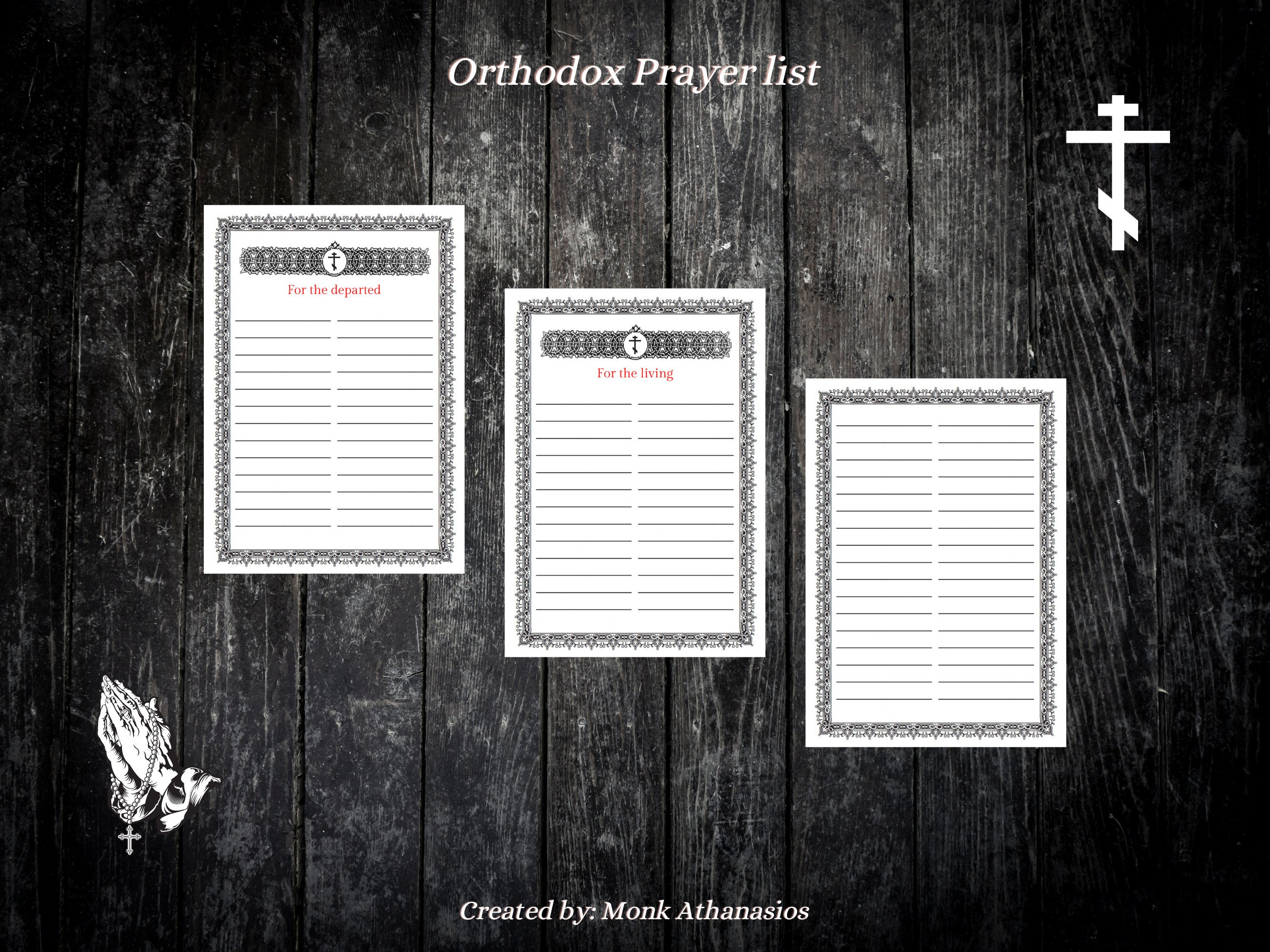 Orthodox Prayer List Prayers for the Dead Prayers for the Living ...