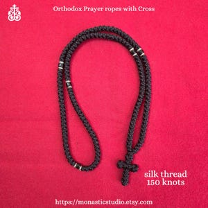 Black Silk Orthodox Prayer Rope - Monastic Chotki Komboskini - Etsy