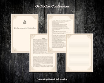 Guía de confesión ortodoxa imprimible: PDF para la vida diaria y lista de confesiones