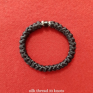 Black Silk Orthodox Prayer Rope - Monastic Chotki Komboskini 33 knots