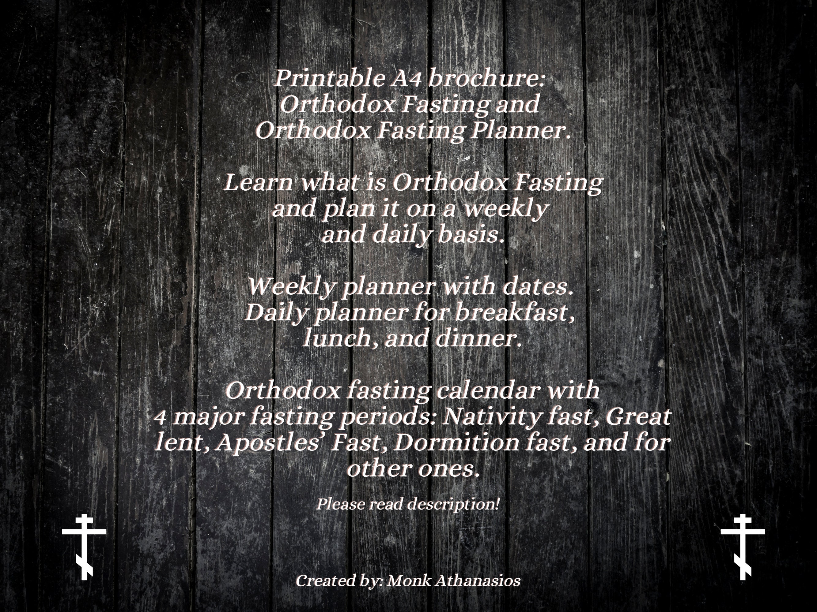 Orthodox Fasting Planner Orthodox Fasting Tracker Orthodox Fasting