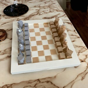 Personalized Chess Set - Birthday Gift, Minimalist Design, Colorful Chess, Handmade Home Gift, Unique Design