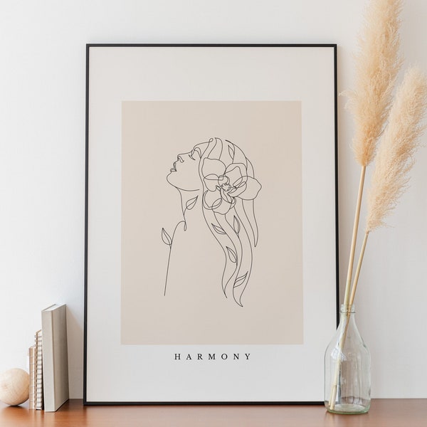 Female Line Art | One Line Drawing | Female Poster | One Line Art | Female Body Art | Body Line Art | Gift for Female Friend | gifts for her