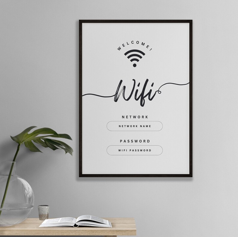 Wifi Password Sign Printable Wifi Code Guest Room Printable - Etsy