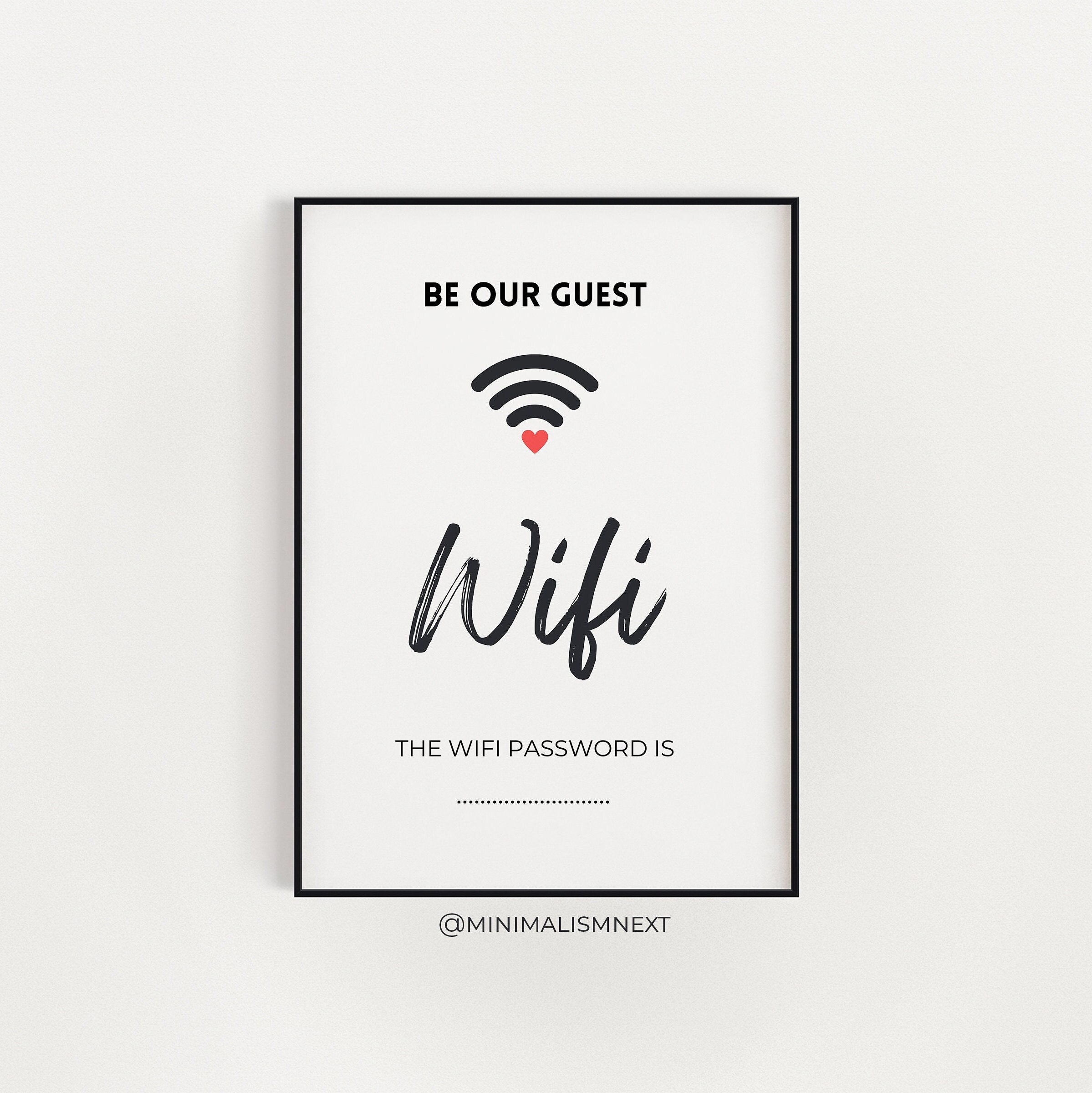 Be Our Guest, Wifi Password Sign, Wifi Sign Digital Download, Wifi Sign