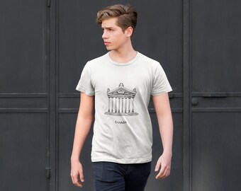 Hellas Griechenland T-shirt Unisex Damen Herren Kleidung Shirt T-Shirt Griechische Göttin Gott Mythologie Hellenika Hellenes Antikes Griechenland Vintage