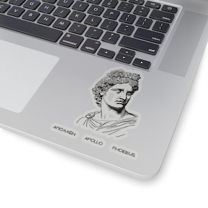 Apollo Sticker Vintage Transparent White Greek God of the Sun and Light Mythology Roman Phoebus Deity Ancient Greece Gift