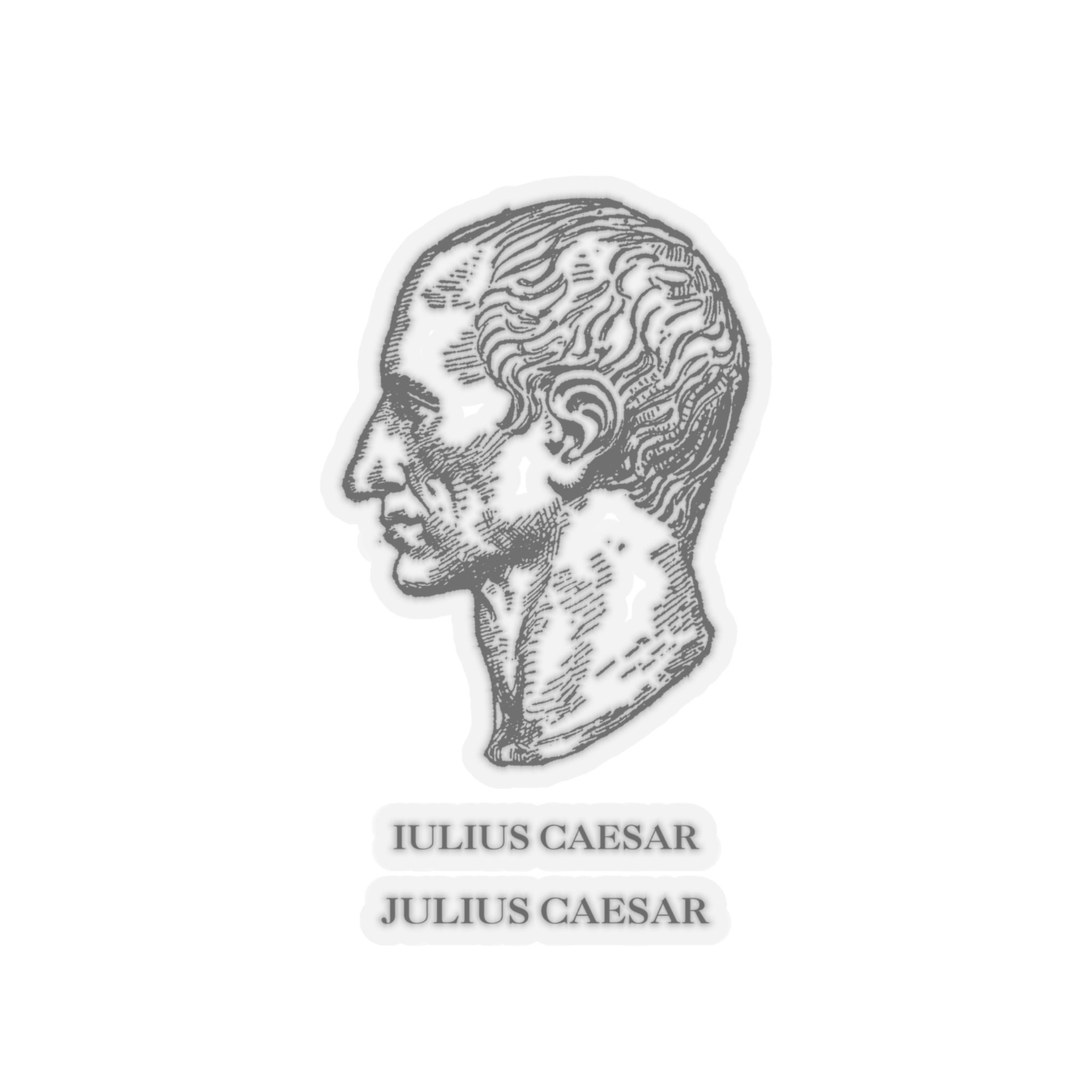 Caesar Sticker Julius Caesar Sticker Vintage Transparent White Roman Emperor Empire ...