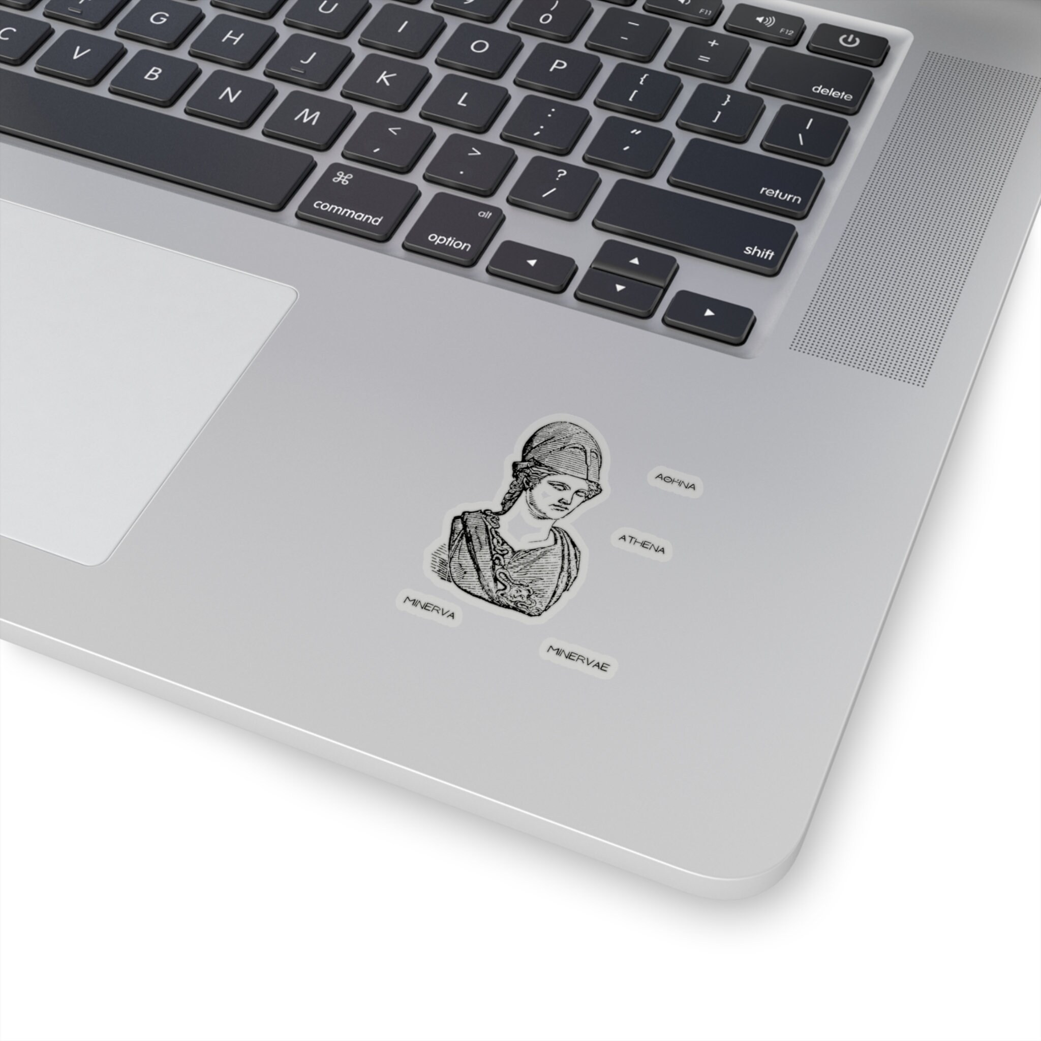 Athea Sticker Athena Sticker Vintage Transparent White Greek God Goddess of War ...