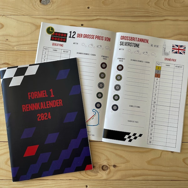 Rennkalender 2024 / Racing Journal / Album / Tracker / Zum Ausfüllen