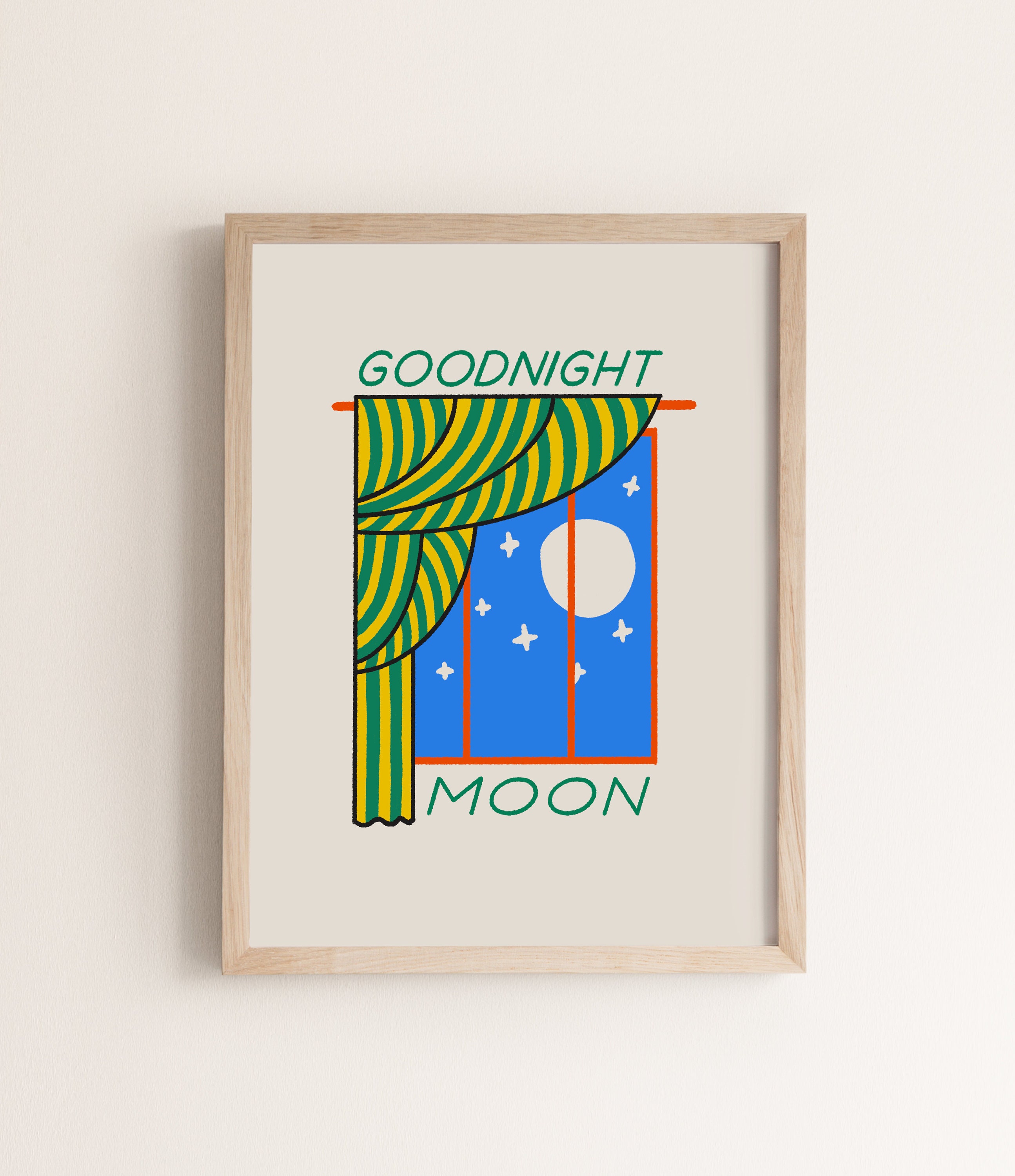 Goodnight Moon Book Printable Wall Art Poster, Nursery, Illustration ...