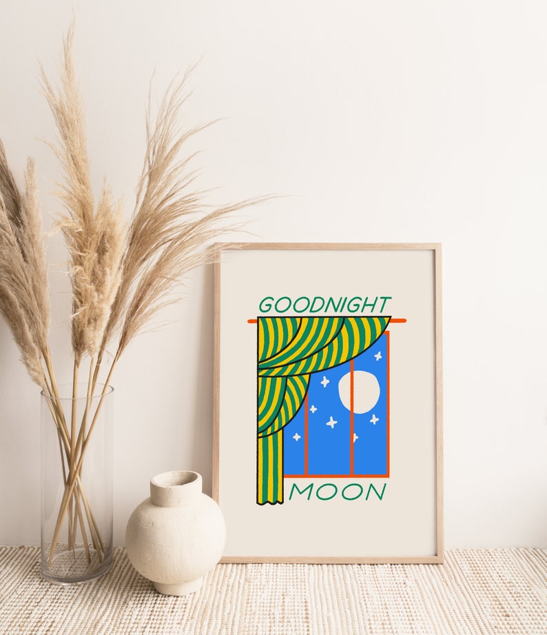 Goodnight Moon Book Printable Wall Art Poster Nursery - Etsy