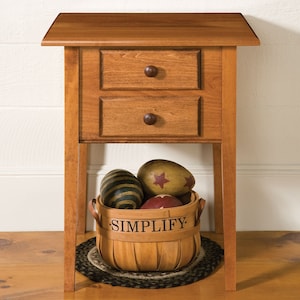 Handcrafted Shaker Two Drawer Table Made in Maine