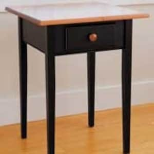 Handcrafted Shaker End Table Made in Maine Black