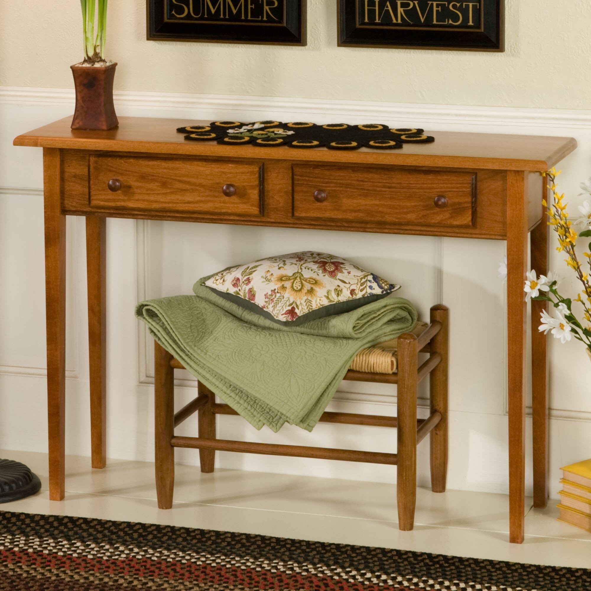 Handcrafted Shaker Hall Table Made in Maine Etsy