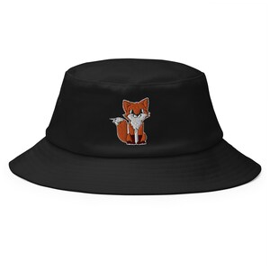Fox Embroidered Flexfit Bucket Hat | Suitable for most head sizes | Perfect summer hat for you and your kids | Festival Hat | Unisex hat |