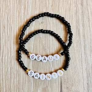 GEAUX SAINTS bracelet | custom bracelet | name bracelet | word bracelet | team bracelet |