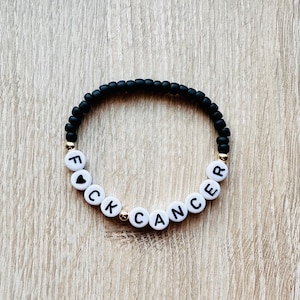 Pulsera para adultos *FUCK*CANCER* / pulsera personalizada / pulsera de nombre / pulsera de palabra /