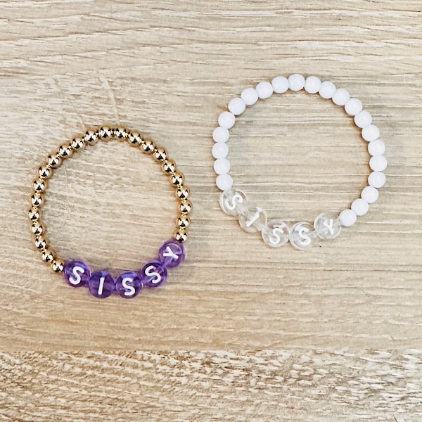 SISSY BRACELET | sissy | sister | custom bracelet | handmade bracelet | bead bracelet |