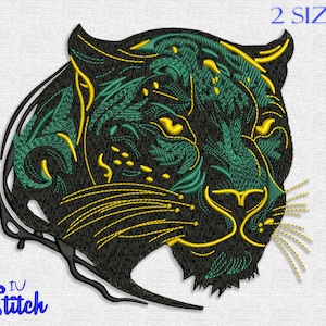 Hunter Panther Embroidery Design, 2 Sizes, Multiformat