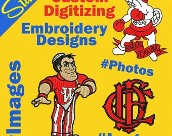 Disegni di ricamo digitalizzati personalizzati