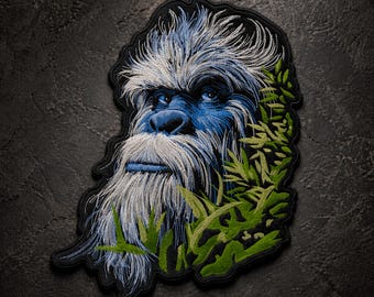 Bigfoot Embroidered Iron-On Patch – Sasquatch Cryptid Art for Jackets