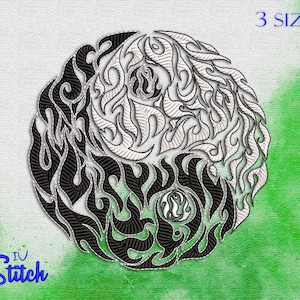 Patern Of Balance Yin Yang Stickdatei, 3 Größen, Multiformat