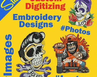 Disegni di ricamo digitalizzati personalizzati