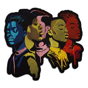 Afro Pride Embroidered Iron-On Patch – Black History Art for Jackets
